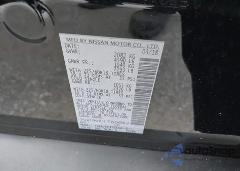 2018 Nissan Rogue Sl из США, поврежденный, VIN 5N1AT2MT8JC780062